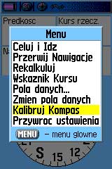 Ekran kompasu i kalibracja.