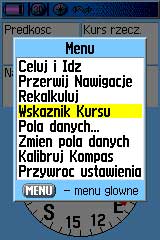 Wybór wskaźnika kursu.