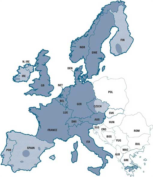 Regiony w City Navigator Europe 8.0