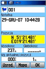 Waypoint - zmiana współrzędnych.