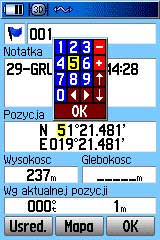 Waypoint - zmiana współrzędnych.