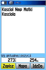 Informacje o punkcie z bazy danych mapy.