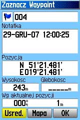 Tworzenie punktu i uśrednianie pozycji.