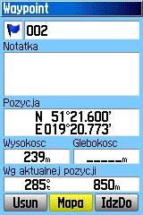 Informacje o punkcie.