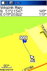 Przesuwanie punku na mapie.