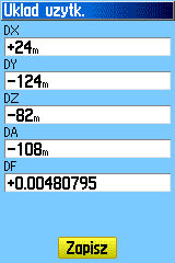 Układ odniesienia User dla Pułkowo 1942.