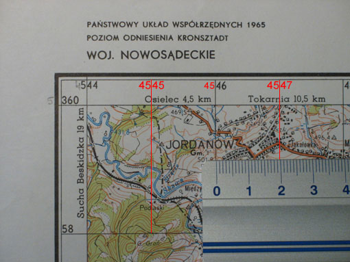 Układ 1965. Pomiar długości geograficznej.