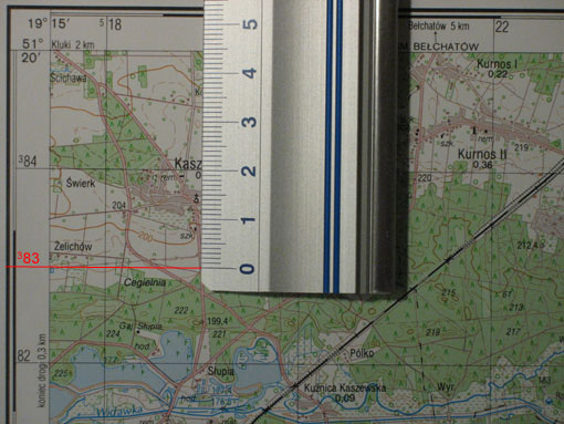 Układ 1992. Pomiar szerokości geograficznej.