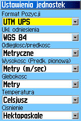 Format pozycji UTM UPS.
